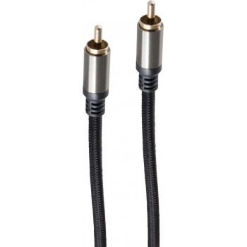 shiverpeaks BS20-40155 cinch-audiokabel, RCA-stekker – RCA-stekker, vergulde contacten, 1,5 m, zwart