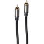 shiverpeaks BS20-40155 cinch-audiokabel, RCA-stekker – RCA-stekker, vergulde contacten, 1,5 m, zwart