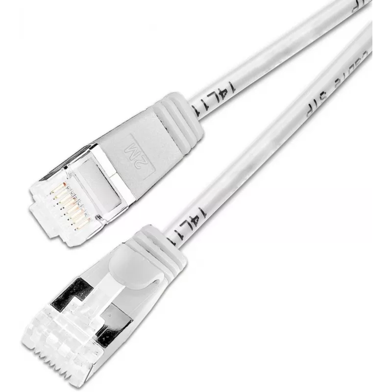 Wirewin Slim Cat6a Light-patchkabel, rond, U/FTP, Ø 3,8 mm, wit (PKW-LIGHT-STP-K6A 0.15 WS)
