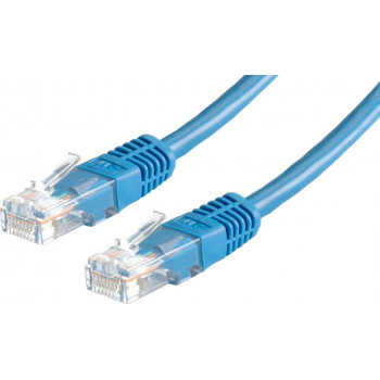 Secomp Cat6 U/UTP patchkabel RJ45, 5 m, blauw