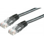 Secomp Cat6 U/UTP patchkabel RJ45, 0,5 m, zwart