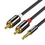 UGREEN AV116 RCA naar AUX 3,5mm audiokabel 1m – zwart