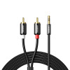UGREEN AV116 RCA naar AUX 3,5mm audiokabel 1m – zwart