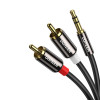 UGREEN AV116 RCA naar AUX 3,5mm audiokabel 1m – zwart