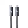 TB Braided USB 3.2 Gen 1 kabel USB-C naar USB-C, 1 m, 100 W, zwart