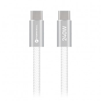 Forcell USB-kabel USB-C naar USB-C, 2 m, 240 W, wit