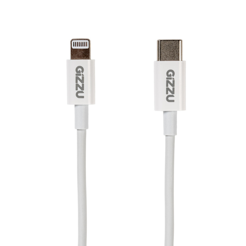 Gizzu USB-C naar Lightning kabel, 1,8 m, 27 W PD, wit (GCPU2L18)