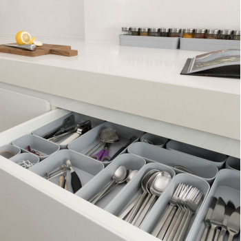 Curver Infinity Recycled opbergbox L 30x8x5 cm, grijs