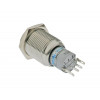 Lamptron vandalismeschakelaar 16mm - Silverline - blauw