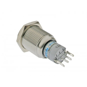 Lamptron vandalismeschakelaar 16mm - Silverline - blauw