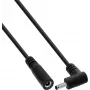 InLine® DC-verlengkabel, haakse stekker, 3,5 x 1,35 mm, zwart, 0,2 m