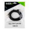 Gizzu 3,5mm AUX-kabel 2m - zwart