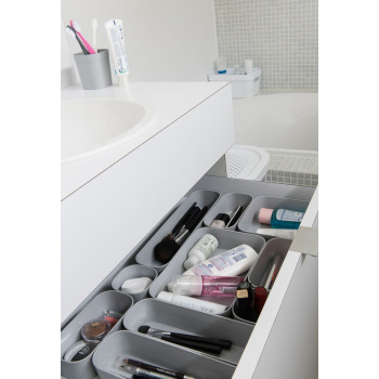 Curver Infinity Recycled XS box-verdeler-set, 3 stuks, 8x8x5 cm, grijs