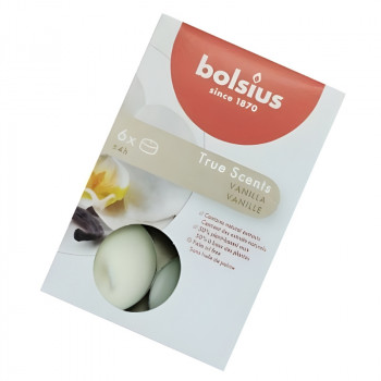 Bolsius True Scents geurtheelichtjes, vanille, 6 stuks