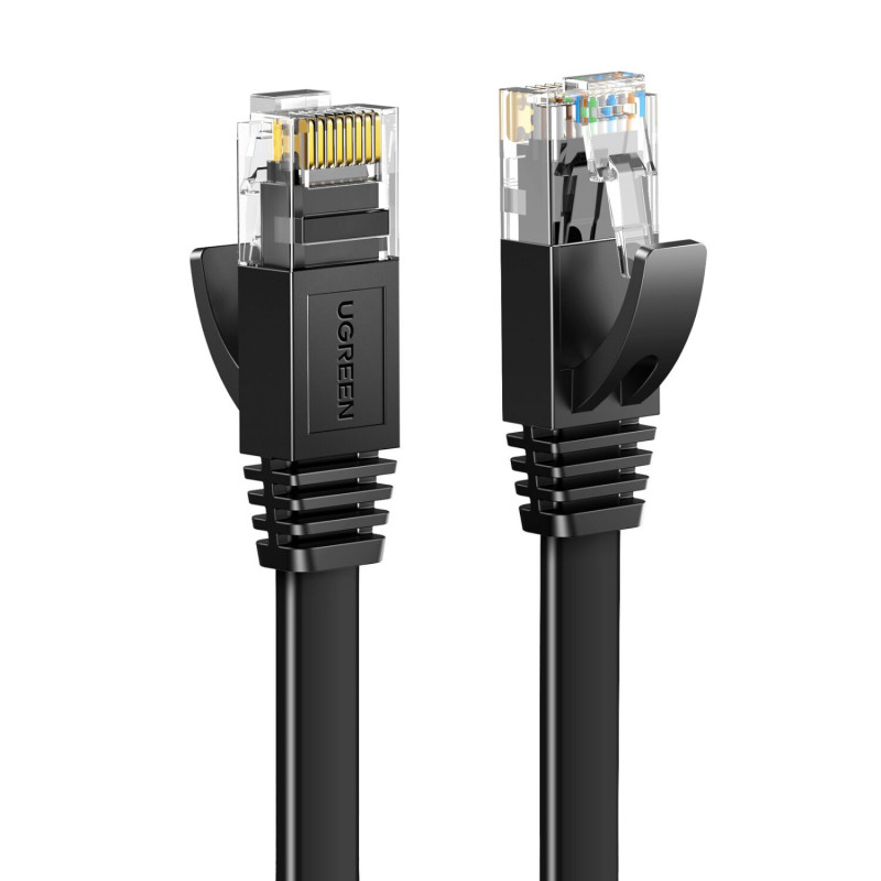 Ugreen platte Cat6 U/UTP patchkabel RJ45, 0,5 m, zwart