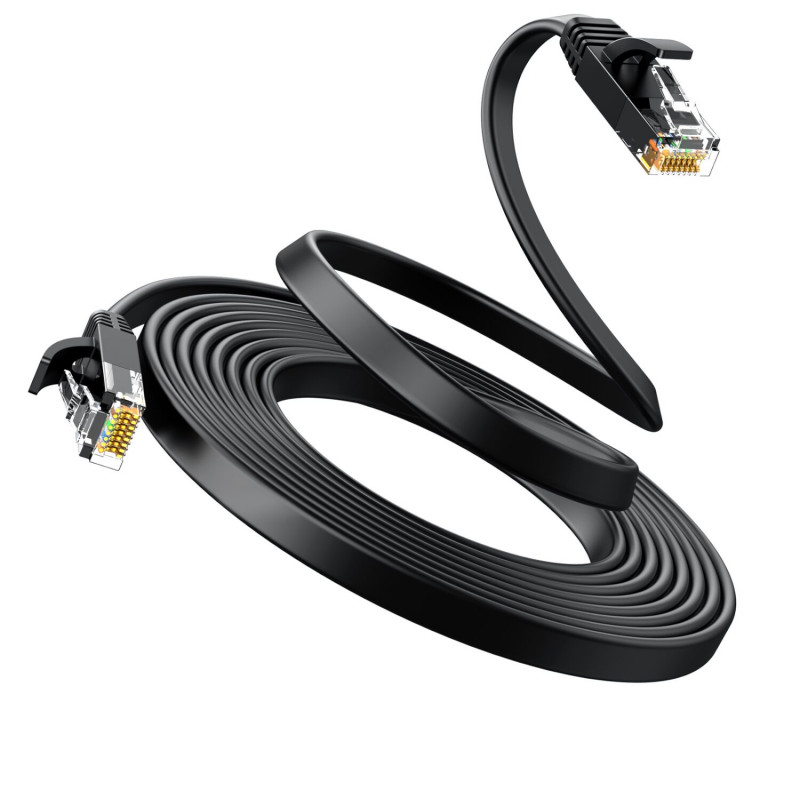 Ugreen platte Cat6 U/UTP patchkabel RJ45, 0,5 m, zwart
