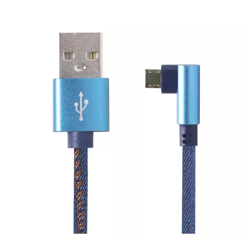 Gembird gevlochten USB 2.0-kabel USB-A naar Micro-USB, haaks, 1 m