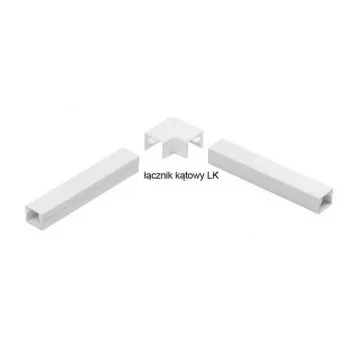 Stasiński hoekverbinder voor elektrainstallatiekanaal LK 20x14, wit (1 stuk)