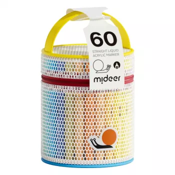 mideer vloeibare acrylmarker met penseelpunt – 60 kleuren in tube