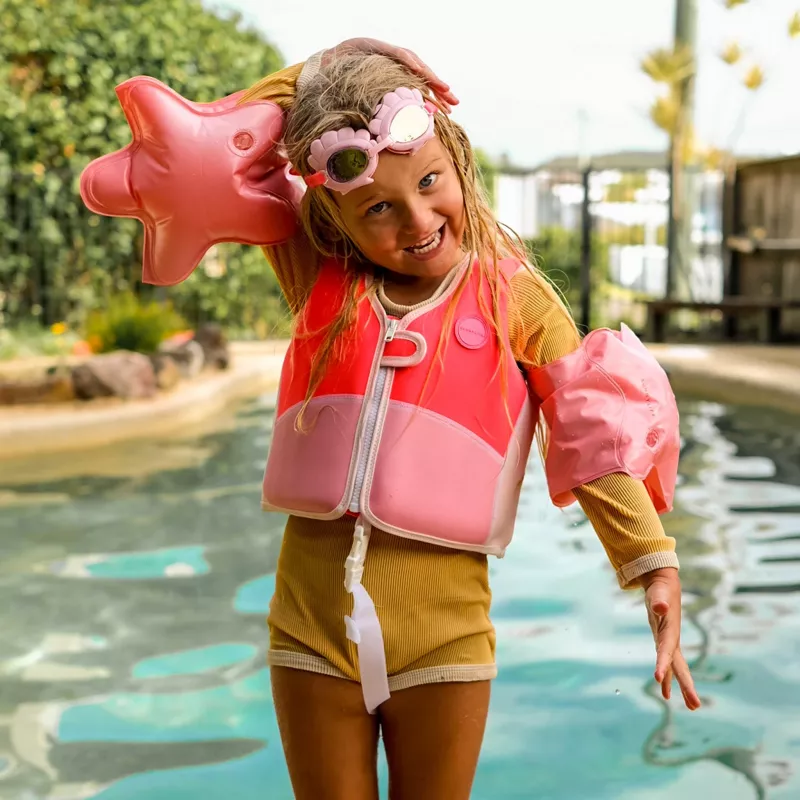 Sunnylife zwemvest (2-3 jaar) – Melody the Mermaid Neon Strawberry