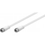 Goobay SAT-antennekabel (klasse A+, >95 dB), 3-voudig afgeschermd, 5 m, wit - F-stekker > F-stekker (volledig afgeschermd)