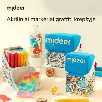 mideer acrylverfstiften in etui, 60 kleuren