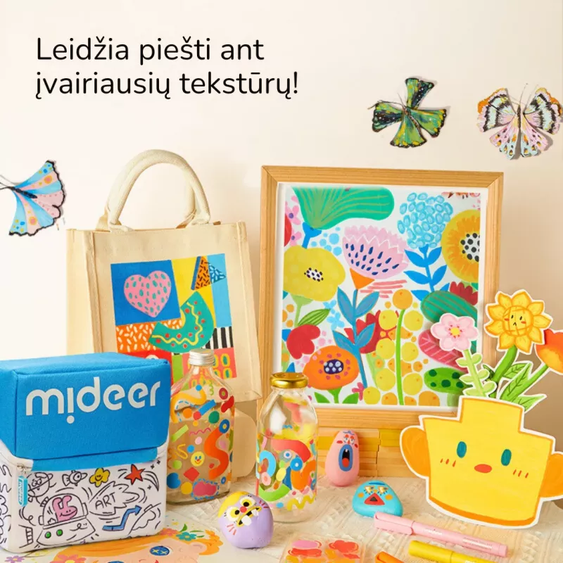 mideer acrylverfstiften in etui, 60 kleuren