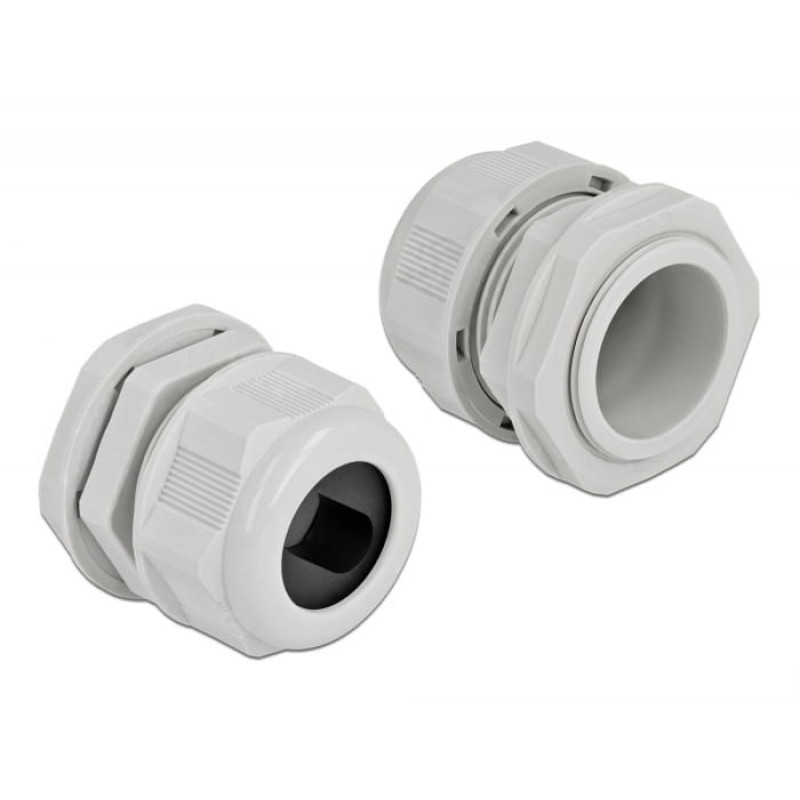 Delock kabelwartel PG29 voor platte kabel grijs 2 stuks
