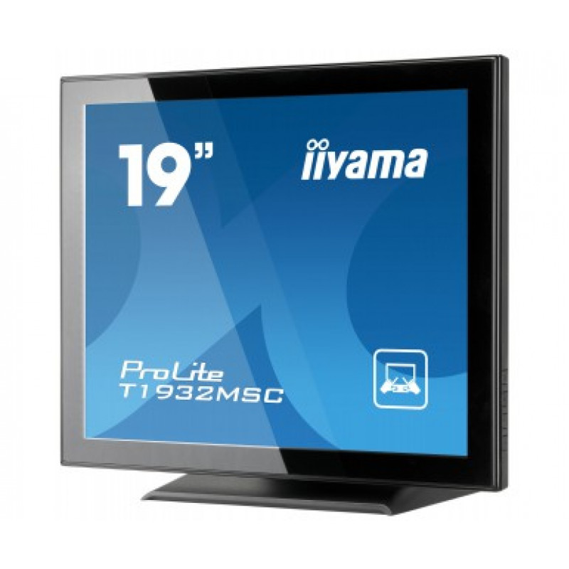 iiyama ProLite T1932MSC-B2X 19 inch (48,3 cm) geprojecteerd-capacitieve 10-punts touchmonitor, 5:4, 1280x1024, DVI, VGA, zwart