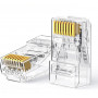 UGREEN Cat6 RJ45 modulaire stekker (50 stuks) – transparant met gouden contacten