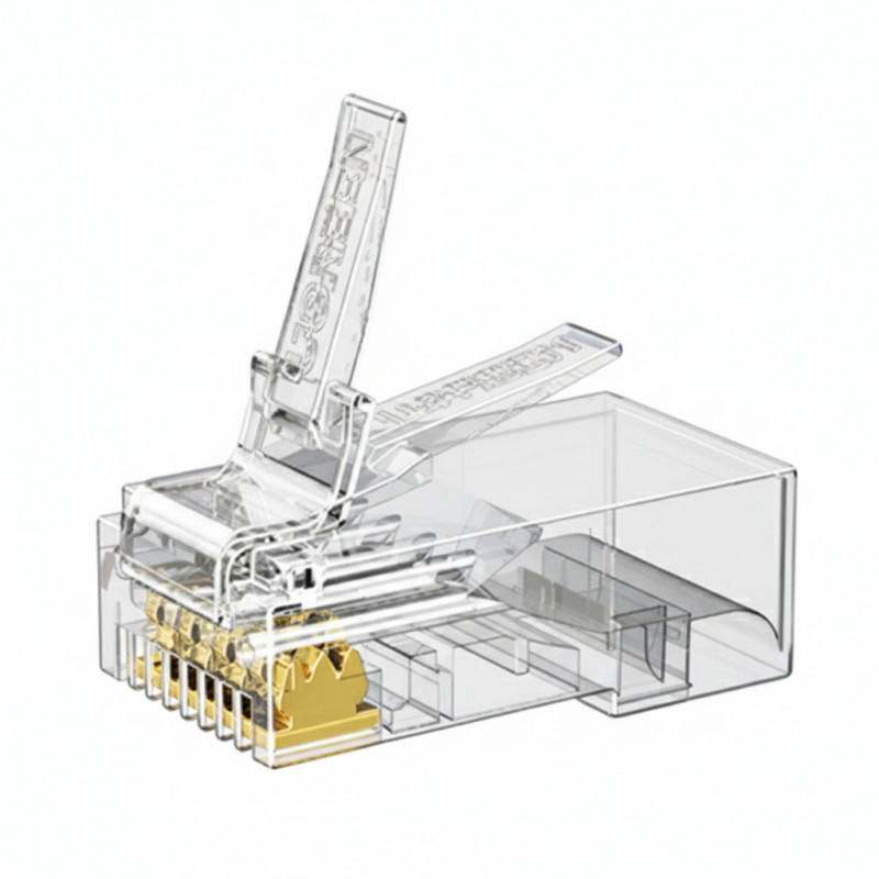 UGREEN Cat6 RJ45 modulaire stekker (50 stuks) – transparant met gouden contacten