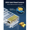 UGREEN Cat6 RJ45 modulaire stekker (50 stuks) – transparant met gouden contacten