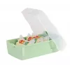 HAN leerkaartbox CROCO, A7 liggend, pastelgroen-transparant, deksel transparant-helder, polypropyleen (997-805)