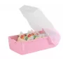 HAN leerkaartbox CROCO, A7 liggend, pastelroze-transparant, deksel transparant-helder, polypropyleen (997-886)