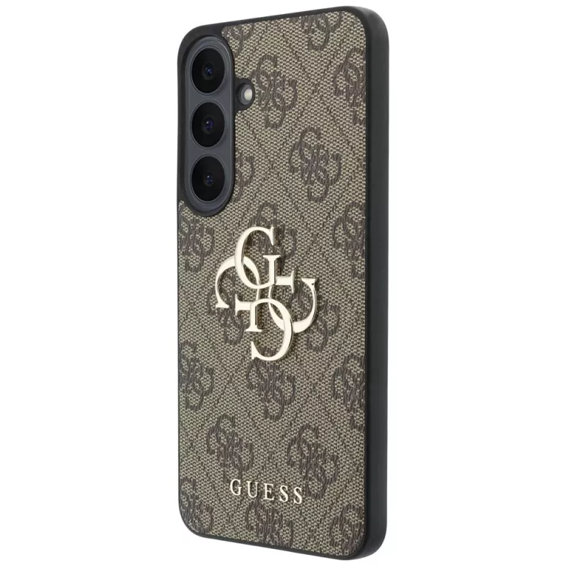 Guess Leather 4G Metal Logo hoesje voor Samsung Galaxy S26 FE, bruin