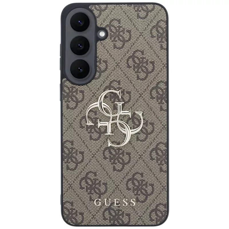 Guess Leather 4G Metal Logo hoesje voor Samsung Galaxy S26 FE, bruin