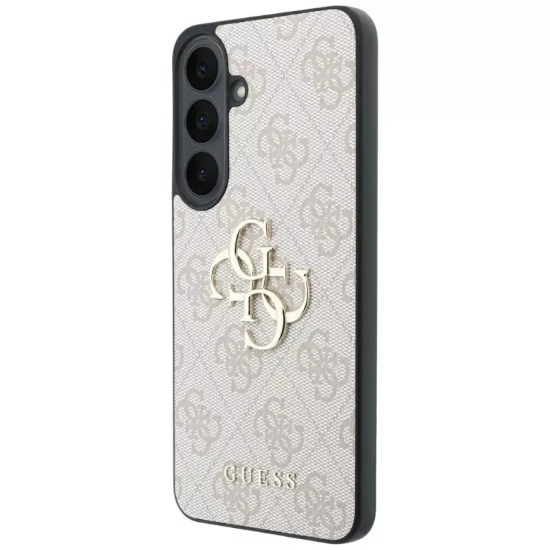Guess Leather 4G Metal Logo hoesje voor Samsung Galaxy S26 FE, roze