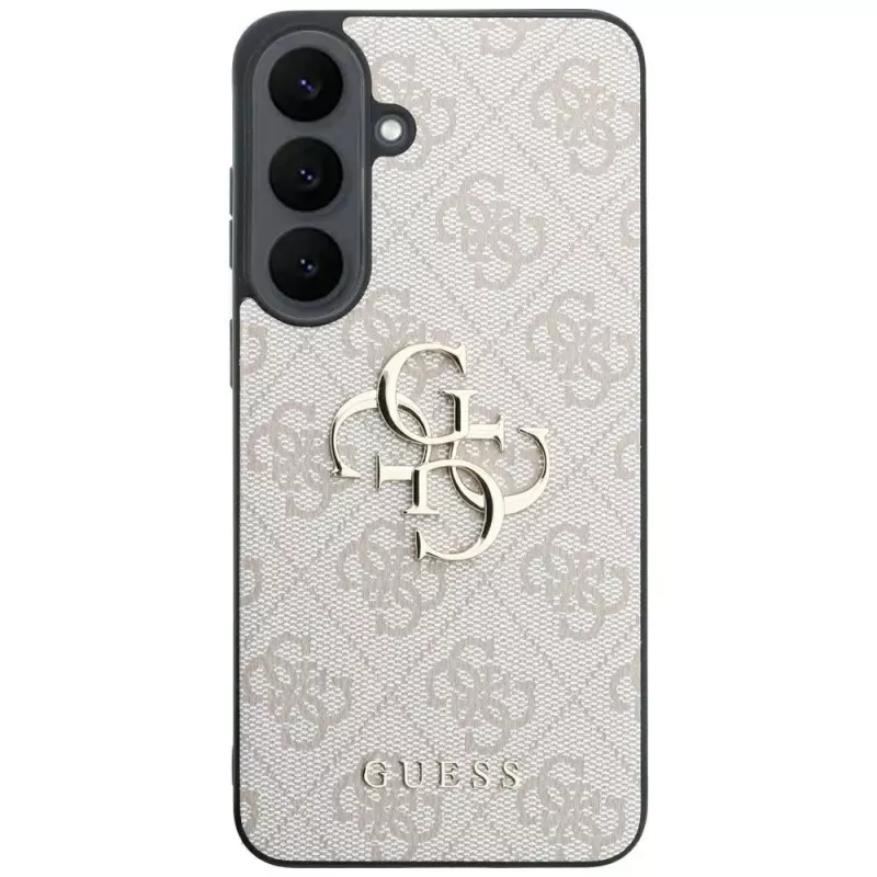 Guess Leather 4G Metal Logo hoesje voor Samsung Galaxy S26 FE, roze