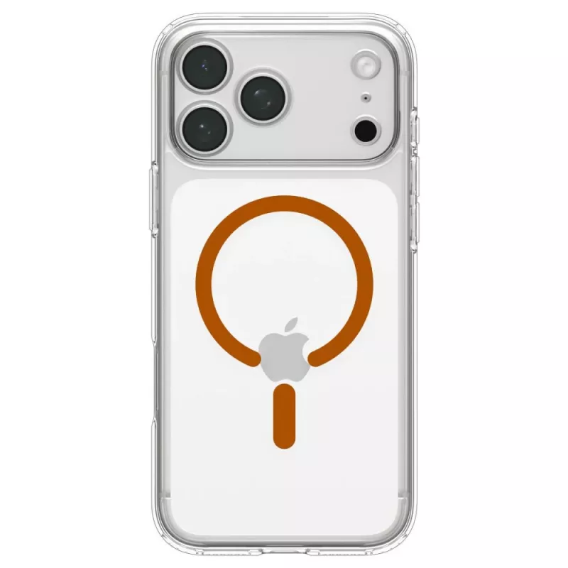Spigen Ultra Hybrid MagSafe hoes voor iPhone 17 Pro Max / 18 Pro Max, transparant/oranje (ACS12122)