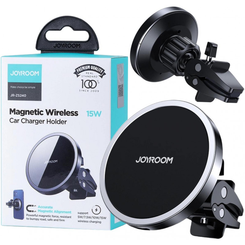 Joyroom JR-ZS240 magnetische autohouder met 15W Qi-wireless-charger, MagSafe