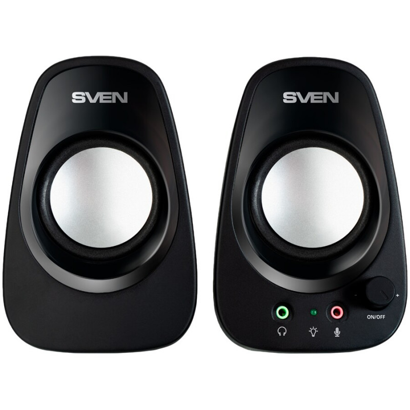 Luidspreker SVEN 190, zwart, USB, uitgangsvermogen 2x3W (RMS)