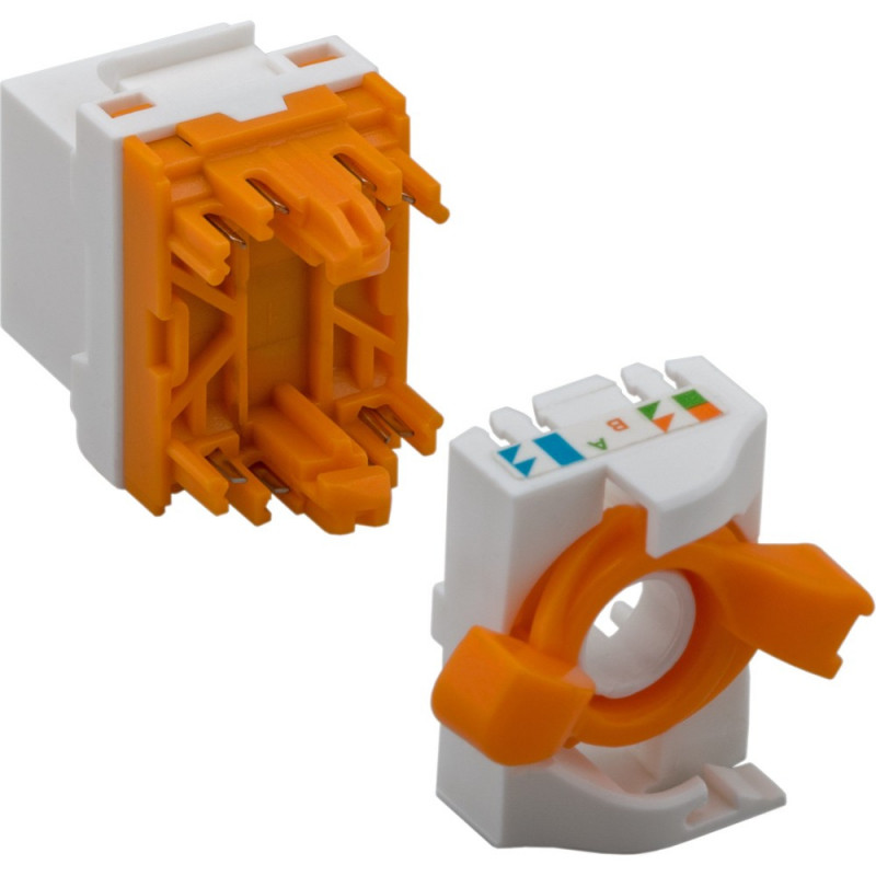 Techly 028573 Keystone-module RJ45 UTP Cat6, zelfklemend, voor PoE