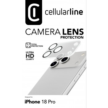 Cellularline cameralensbescherming voor iPhone 18 Pro, transparant