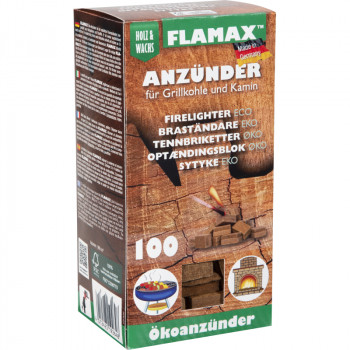 Flamax ecologische aanmaakblokjes, 100 stuks