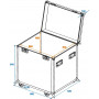 Roadinger universele tourcase, 60 cm, met wielen, profi (30126416)