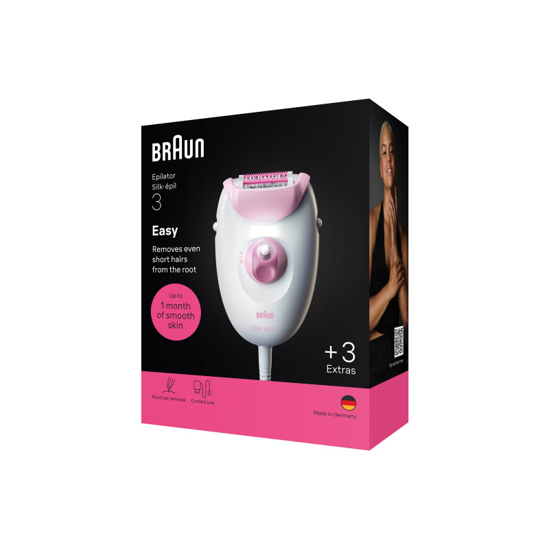 Braun Silk 3 SE3-033 epilator met accessoires