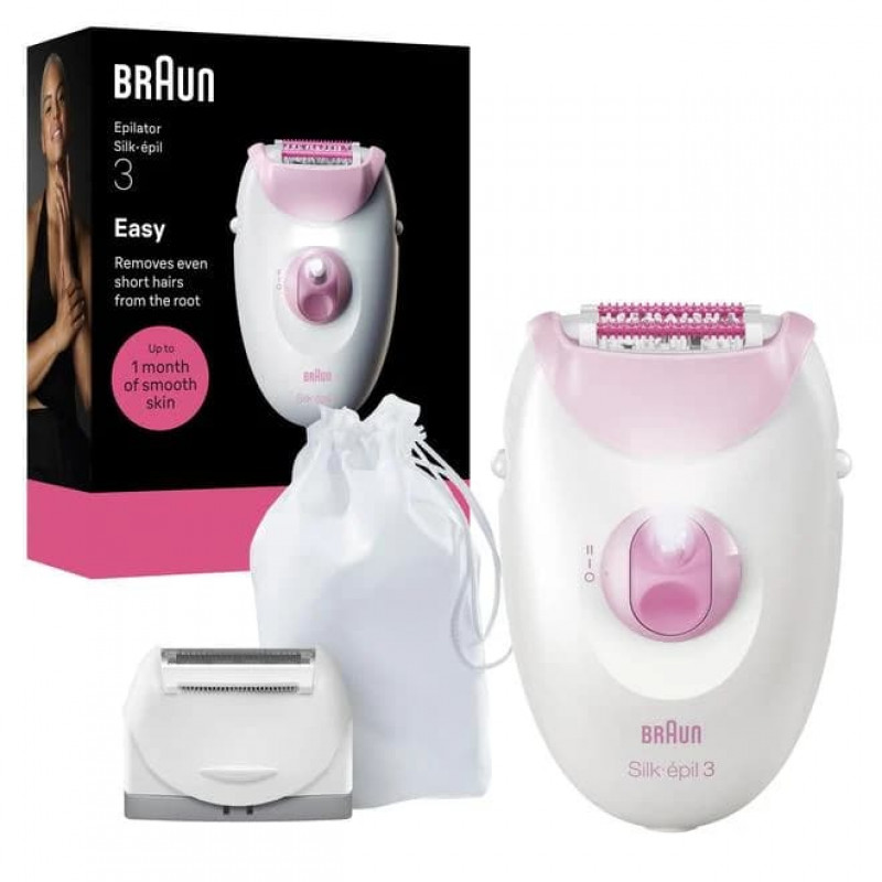 Braun Silk 3 SE3-033 epilator met accessoires