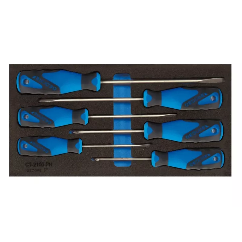 Gedore 1500 CT1-2150 PZ schroevendraaierset, kruiskop PZ en plat