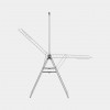Brabantia HangOn wasrek met kledinghangerstang, 25 m, Metallic Grey
