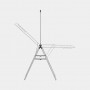 Brabantia HangOn wasrek met kledinghangerstang, 25 m, Metallic Grey